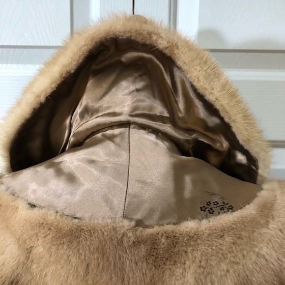 Vintage Joseph Palanker & Sons Adjustable Length Mink Stole Beige - Picture 5 of 16